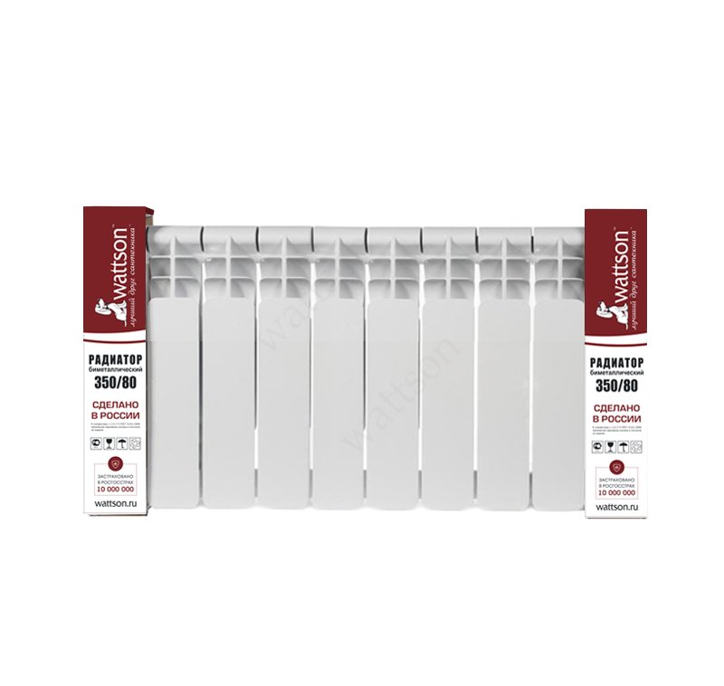Радиатор биметаллический WATTSON BM 350/80-10 секций