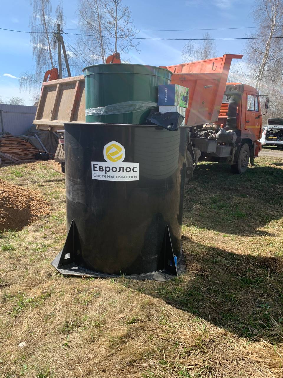 Монтаж септика Евролос 