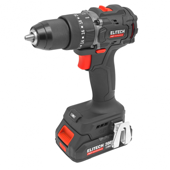 Дрель аккумуляторная ELITECH HD CD 20ISL2 ударная бесщеточная (2Ач/2шт)