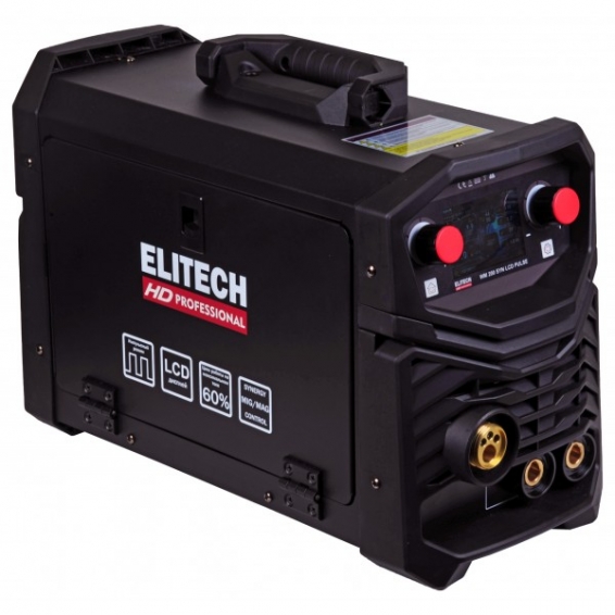 Производитель Elitech HD Класс товара Профессиональный Методы сварки MIG\TIG\MMA Потребляемая мощность, кВт 7.3 Напряжение сети, В