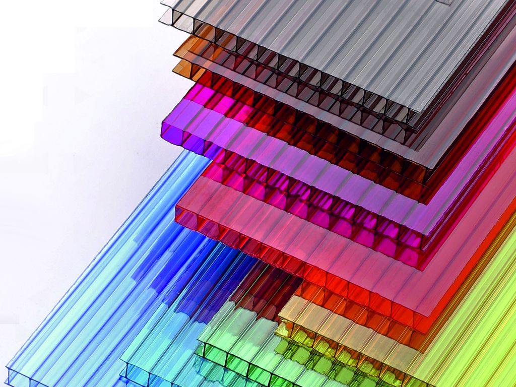 Сотовый поликарбонат 8мм прозрачный и бронза