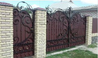 Ворота глухие "Русские мотивы"