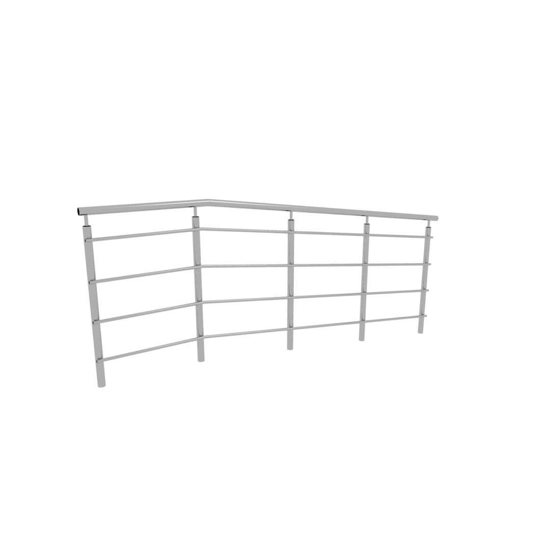 Ограждения с поручнями из нержавеющей стали.